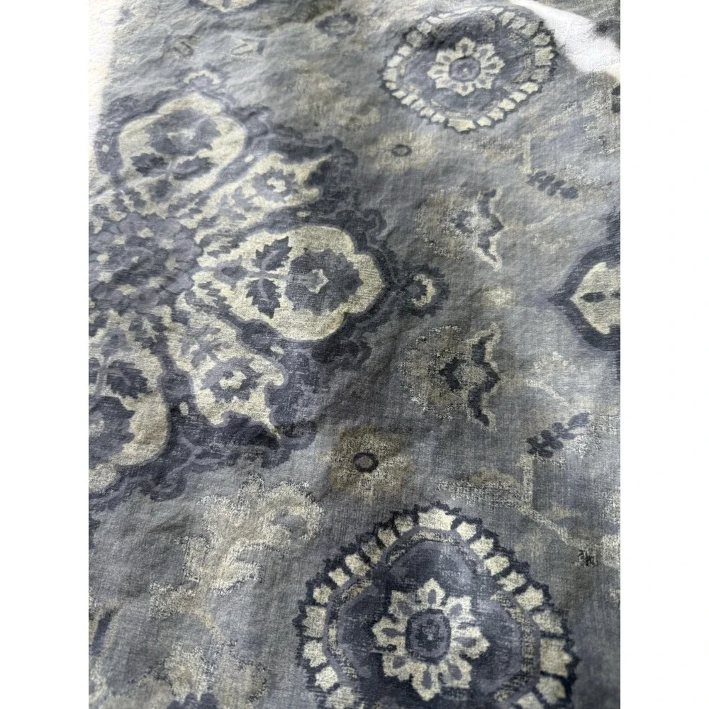 Pottery Barn Giovanna Medallion Blue Gray King/Cal. King Duvet +‎ 1 Sham